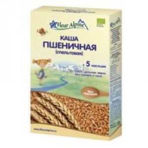 Каша Fleur Alpine Organic безмолочная пшеничная спельтовая 175гр