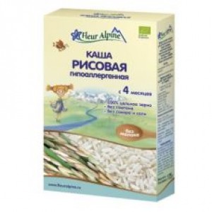 Каша Fleur Alpine Organic безмолочная рисовая гипоаллергенная 175гр