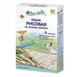 Каша Fleur Alpine Organic рисовая на козьем молоке 200гр