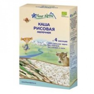 Каша Fleur Alpine Organic молочная рисовая 200гр