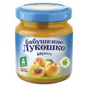 Пюре из абрикосов Бабушкино Лукошко без сахара 100гр