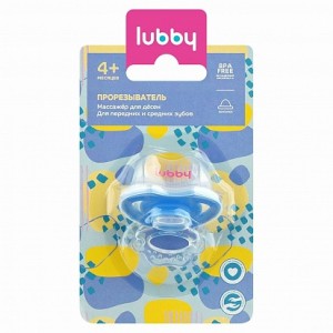 LUBBY 16584 прорезыватель "для передних зубов "от4 мес.,силикон 