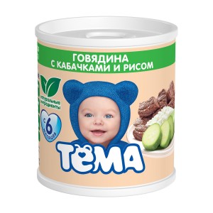 Тёма Пюре Говядина с кабачками и рисом с 6 мес. 100 г