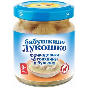 Пюре Бабушкино Лукошко Фрикадельки из говядины в бульоне с 8 мес. 100 г