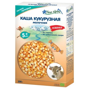 Каша Fleur Alpine молочная кукурузная 200г с 5месяцев