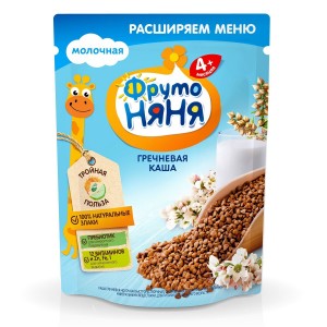 Каша молочная ФрутоНяня гречневая 200г с 4месяцев 