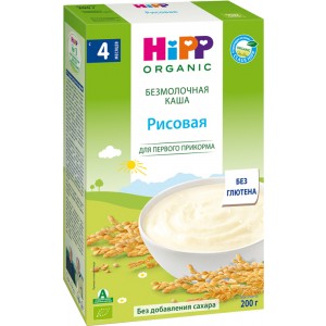 Каша безмолочная Hipp рисовая с 4 мес. 200 г