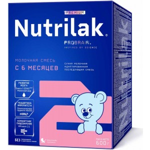 Молочная смесь Nutrilak Premium 2 с 6 мес. 600 г