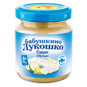 Бабушкино Лукошко пюре судак с овощами 100г