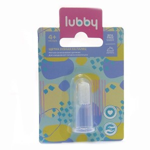 LUBBY13696 Щетка зубная на палец от 4 месяцев 